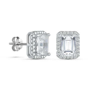 Silver Rectangle Earrings - Sterling Silver Earrings For Women - Silver Stud Earrings Earrings Brother & Sisters